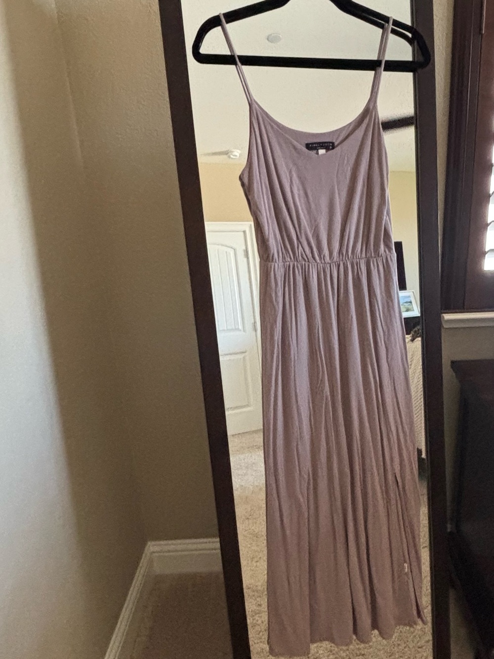 Final Touch Lavender Maxi Dress with Slim Straps